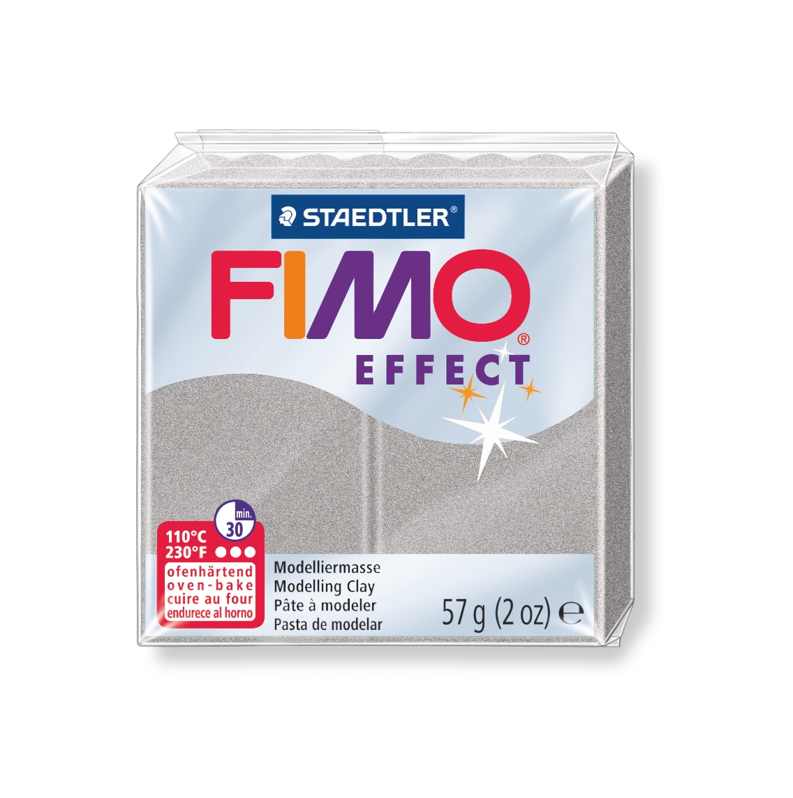 Полимерна глина Fimo Effect 8020 - 81 Metallic Silver