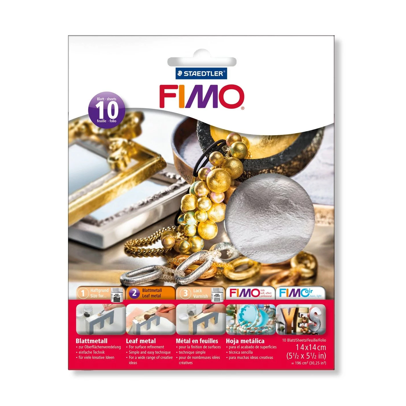 fimo_metal_leaf_silver Метално фолио за декорация 8781-81 сребро