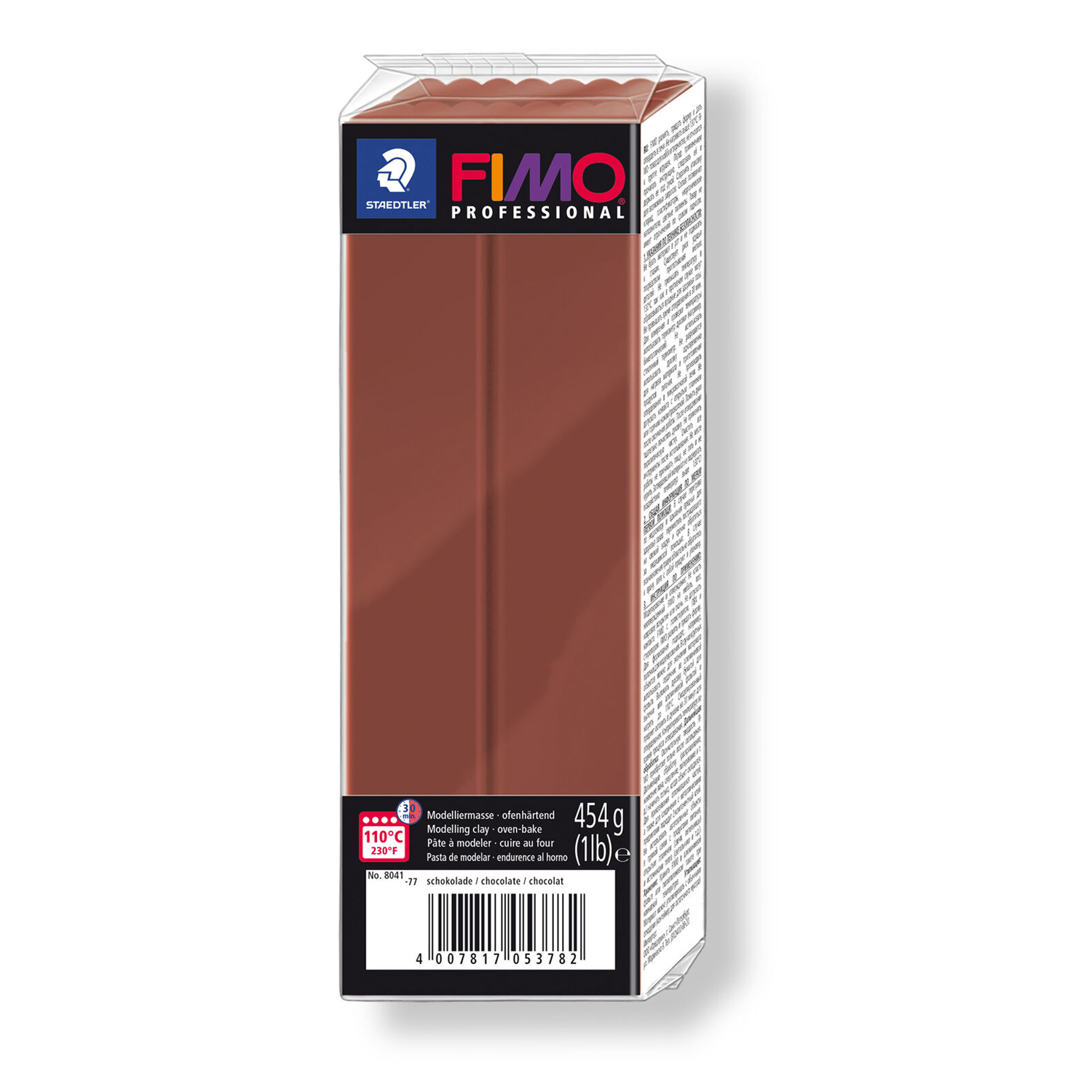 polimerna-glina-fimo8041-77 Полимерна глина Fimo Professional 8041-77 chocolate 454 г